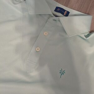 Stitch Golf Polo Shirt Men's Medium Mint Green Short Sleeve Performance